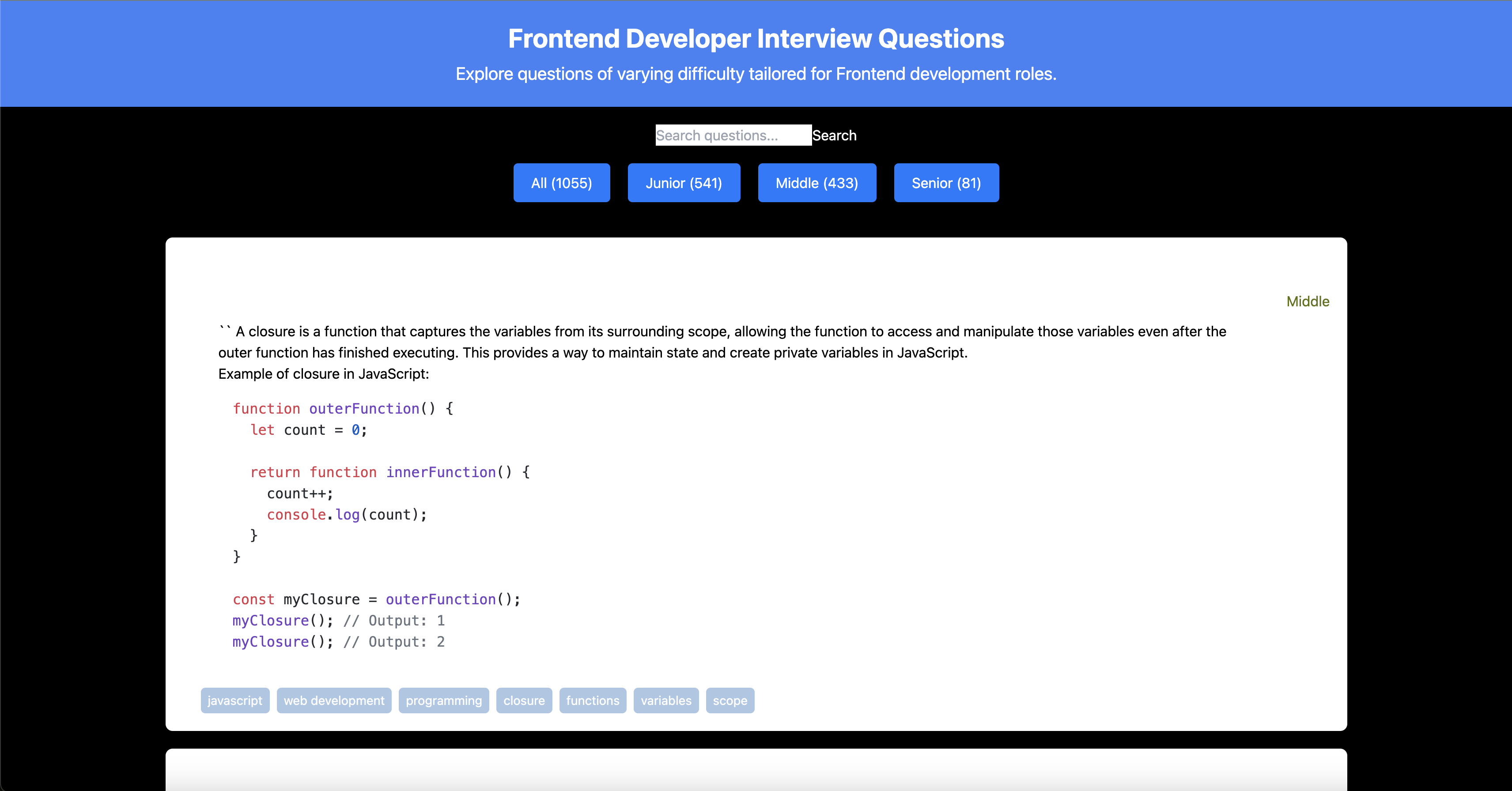 Frontend Questions